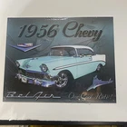 Sleek New Chevy 1956 Chevrolet Bel Air Vintage Tin Sign GM-licensed Bar,Dorm,M/C
