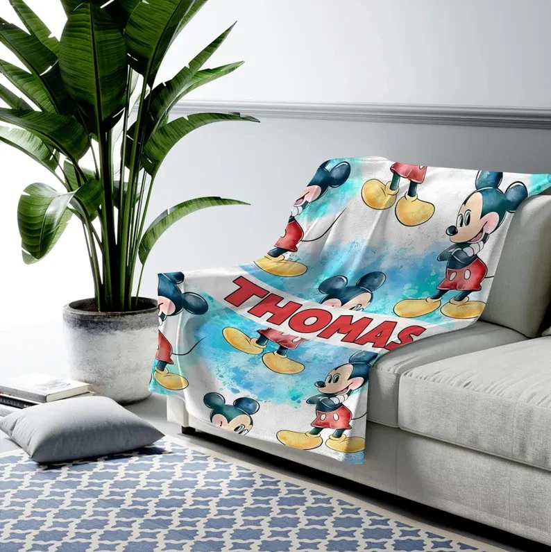 Disney Mickey Mouse Standing Pose Customize Fleece Blanket