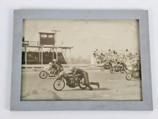 Antique Original New Hampshire Motorcycle Racing 5x7 Black & White Photo NH, USA