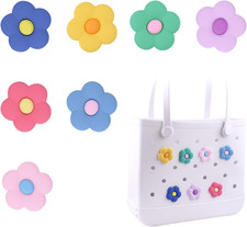 WORBSS 7Pcs Rubber Charms for Bogg Bag Accessories - Simple Modern Beach Tote Ch