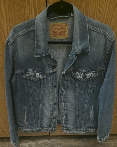 Used Original Vintage Levis Iconic Denim Trucker Jean Jacket/Coat-Large-72334