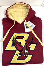 Boston College Eagles e5 NCAA Medium Embroidered Hooded Sweatshirt Maroon/Gold