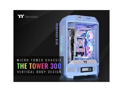 Thermaltake The Tower 300 Hydrangea Blue Micro Tower Chassis (ca-1y4-00sfwn-00)
