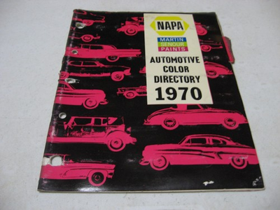 #ad Napa Martin Senour 1970 Automotive Color Directory Paint Chip Pages Book $29.95