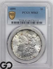 1899 Morgan Silver Dollar Coin PCGS MS 63 ** Nice Lustrous Better Date!