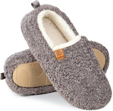 Everfoams Women  S Soft Curly Full Slippers Memory Foam Lightweight House Shoes C