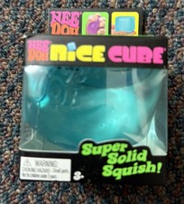 Nee Doh Nice Cube - Super Solid Squish  Blue - Brand New/Factory Sealed 