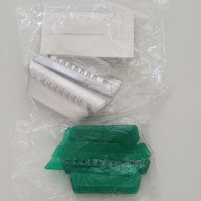 Lot Hanging File Folder Tabs and Inserts Plastic Clear Green Sealed 45 Count (M)