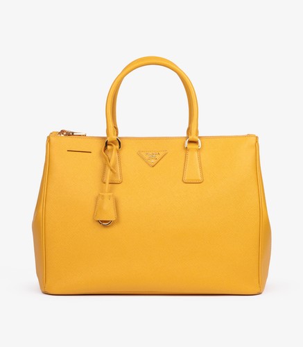 Prada Mimosa Saffiano Lux Leather Large Galleria Tote - Picture 1 of 11