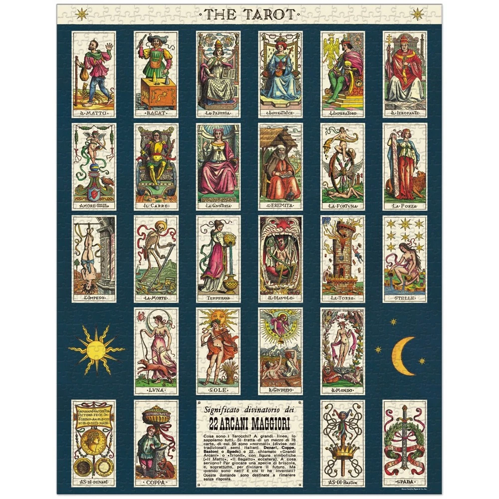 1000pc Cavallini Vintage Jigsaw Puzzle Tarot 55x70cm Educational Game