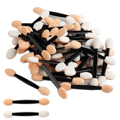 Disposable Eyeshadow Applicators, 100PCS Chrome Nail Powder Black-100pcs 