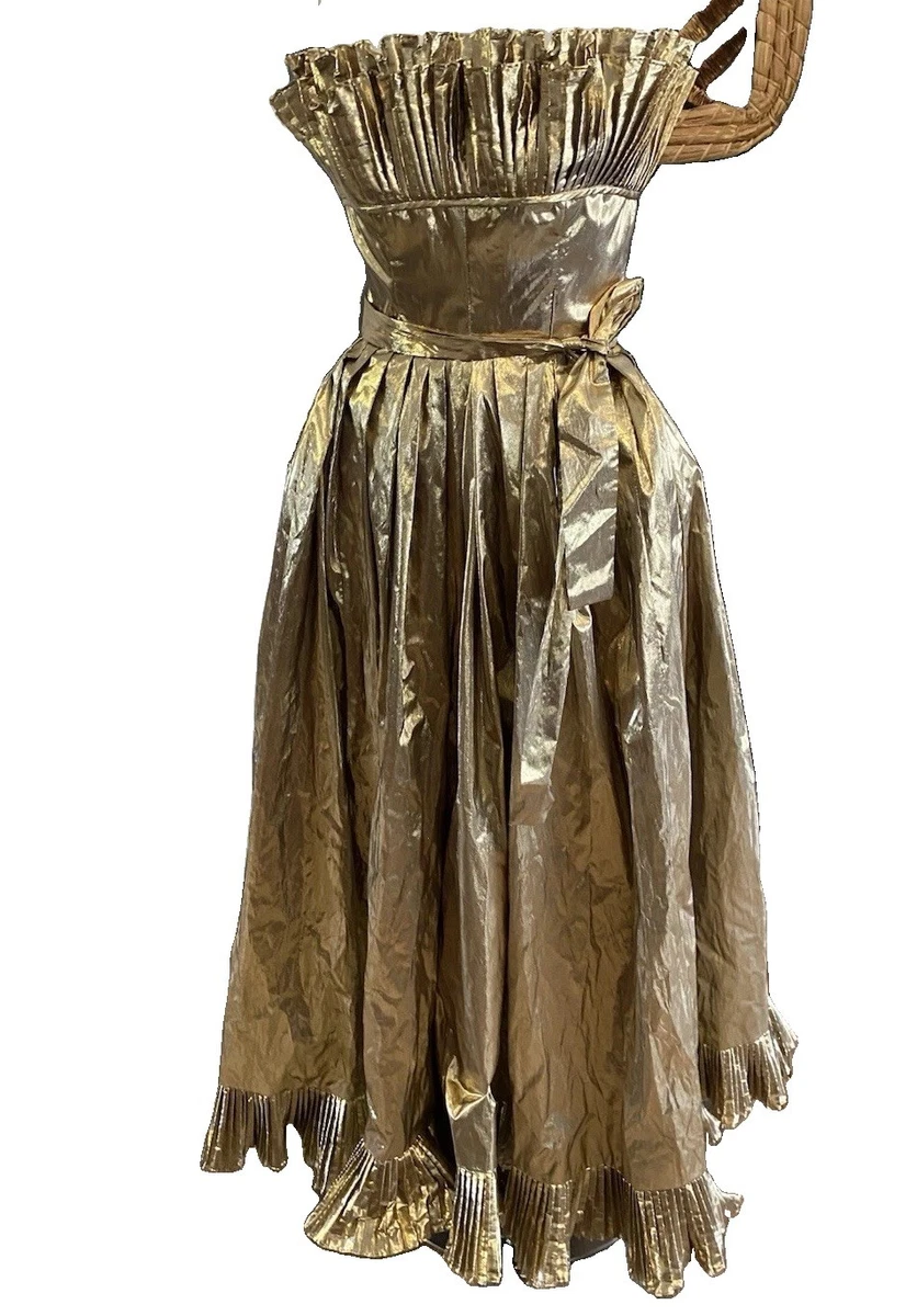 Lamé 1980s Vintage Dresses for Women for sale