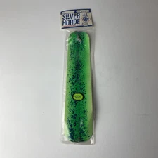 Silver Horde Double B Trolling Flasher Glow  Green Spatter Back