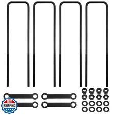 Racewill 20 inch Square Bend U-Bolt Kits, Heavy Duty Steel Square U-Bolts wit