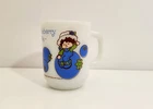 VTG 1980s Anchor Hocking Huckleberry Pie Milk Glass Mug