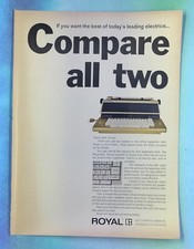 vintage 1960s magazine print ad ROYAL TYPEWRITER COMPANY electric mancave thumbnail