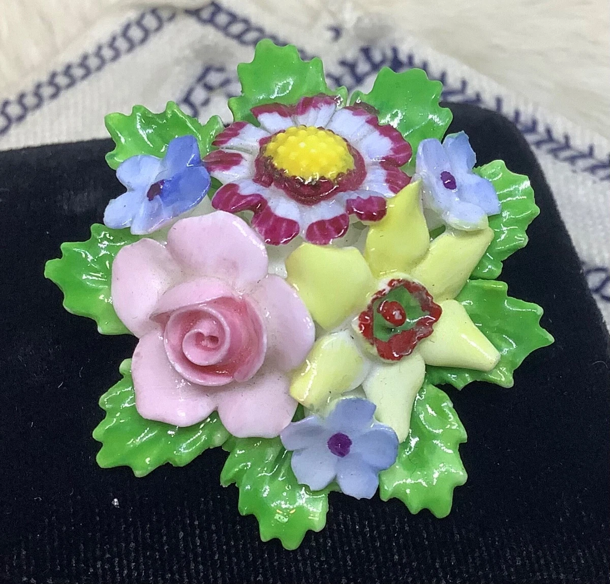 Royal adderley floral best sale brooch