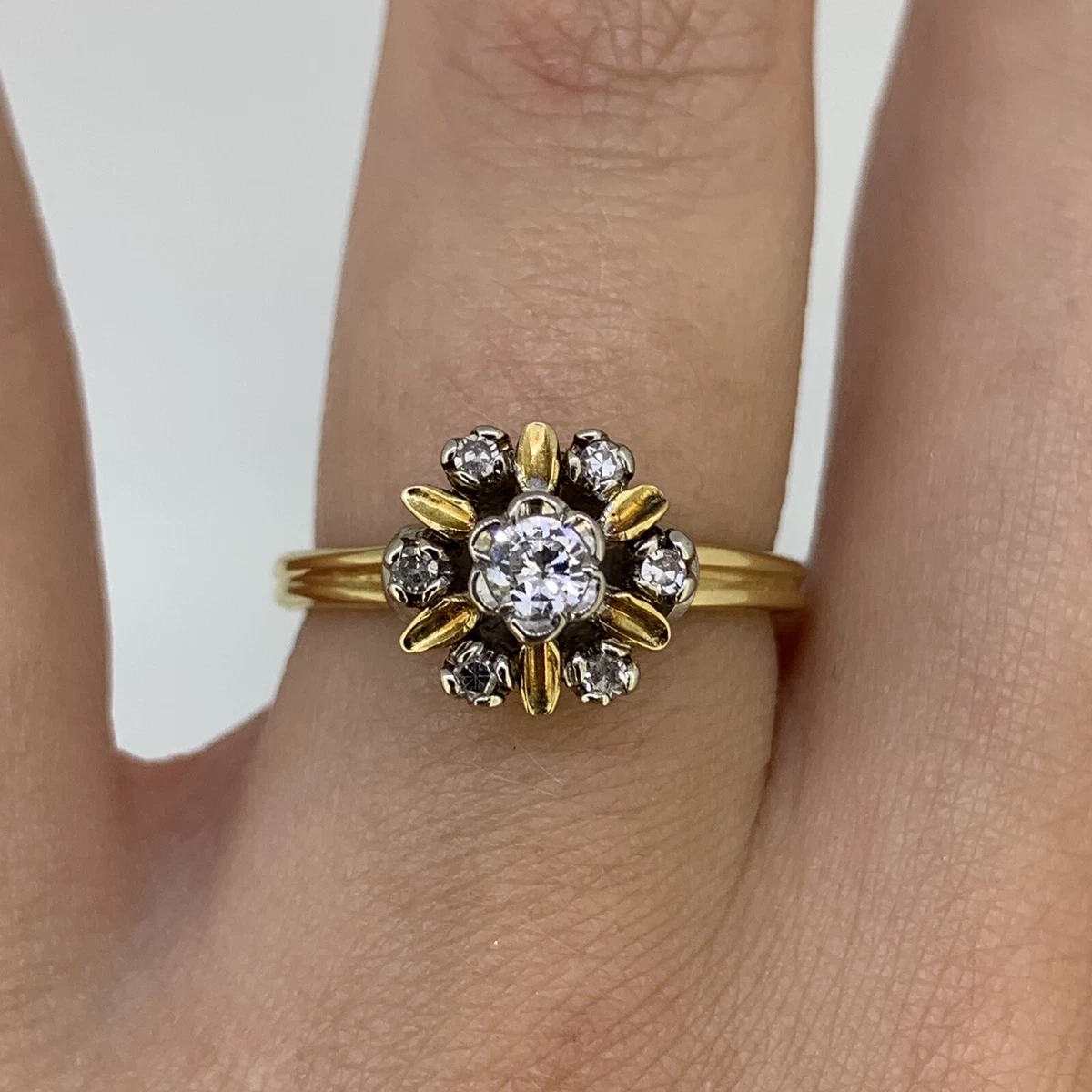 Vintage daisy shop diamond ring