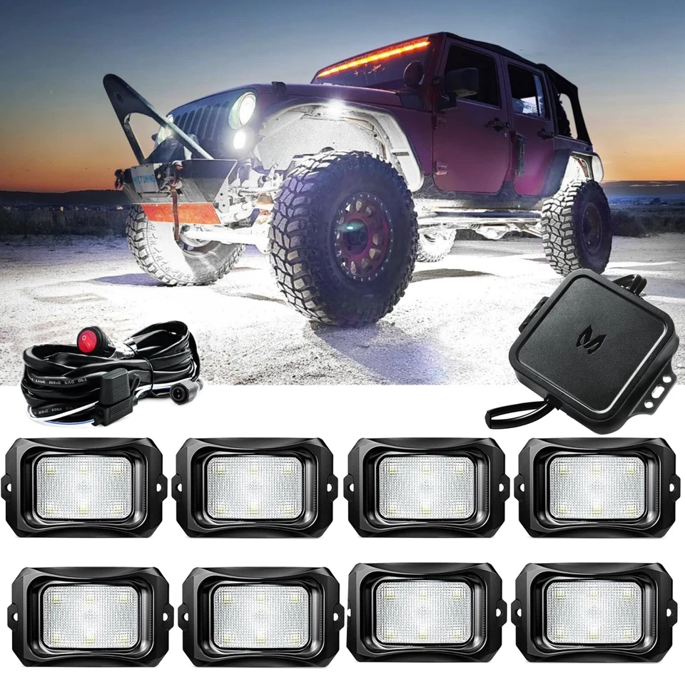 Luces de roca LED MICTUNING C1 C2 Q1 RGBW - 4/8/12/16 cápsulas debajo del cuerpo Foto 3 de 4