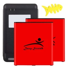 Deep Stretch 2x 3700mAh Battery Charger For Samsung Galaxy J3 V (2018) J337V USA