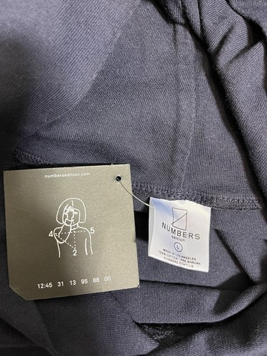 NWT NUMBERS Edition 100% Cotton Navy Pullover Hoodie Skateboard Size Large USA - Picture 13 of 15