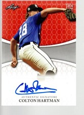 2022 Leaf Perfect Game National Showcase Auto Orange BA-CH1 Colton Hartman 1/1