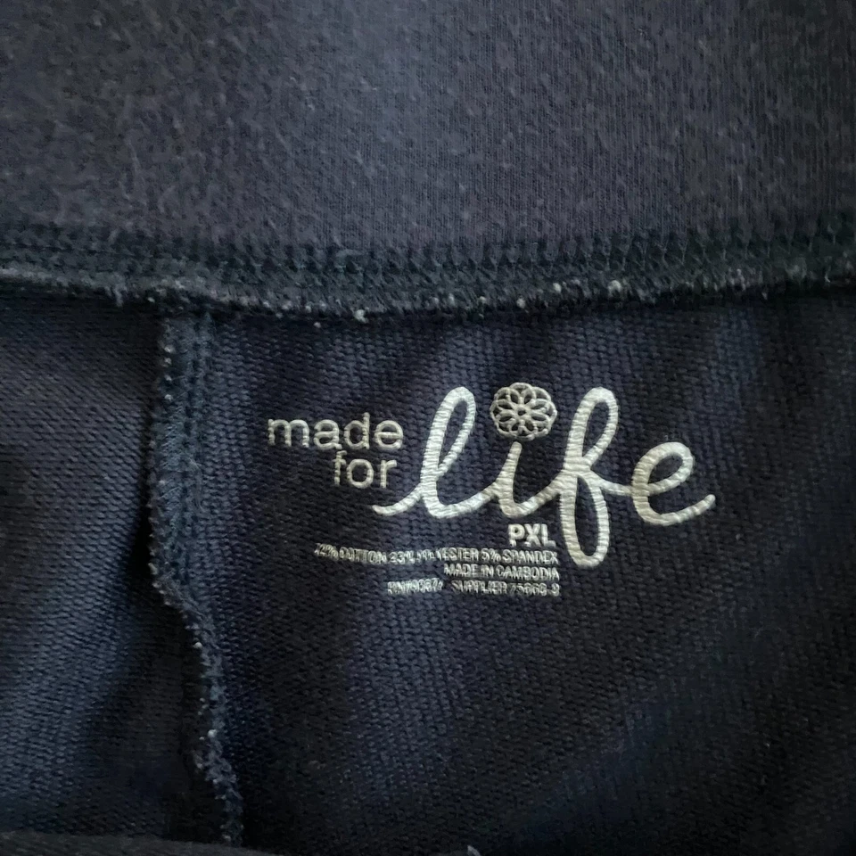 Pantalones deportivos para mujer Made For Life PXL azul marino algodón elástico cintura elástica Foto 4 de 4