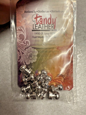 10-PACK Tandy Leather Nickel Back 7mm Button Stud Screwbacks XS BP/NF 11309-62