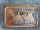 Silver Bar Vintage 1975 Christmas Silver Bar