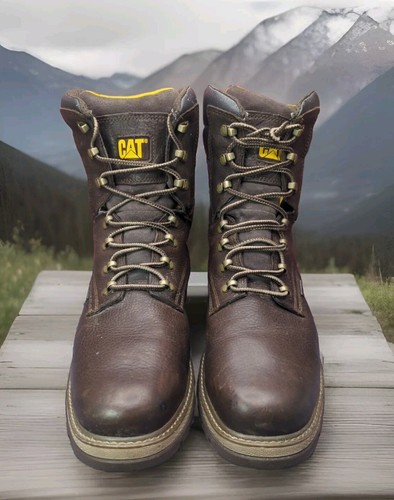 CATERPILLAR Fairbanks Brown Steel Toe Waterproof 400g Work Boots Mens 14 47 ASTM - Picture 5 of 13