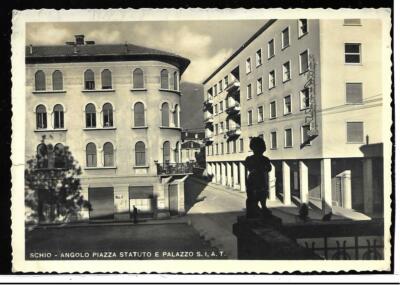 VICENZA (905) - SCHIO Corner Piazza Statuto and Palazzo S.I.A.T. - FG/Vg 1950