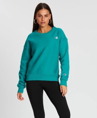 Teal Champion Crewneck Vintage Champion Reverse Weave Aqua Blue