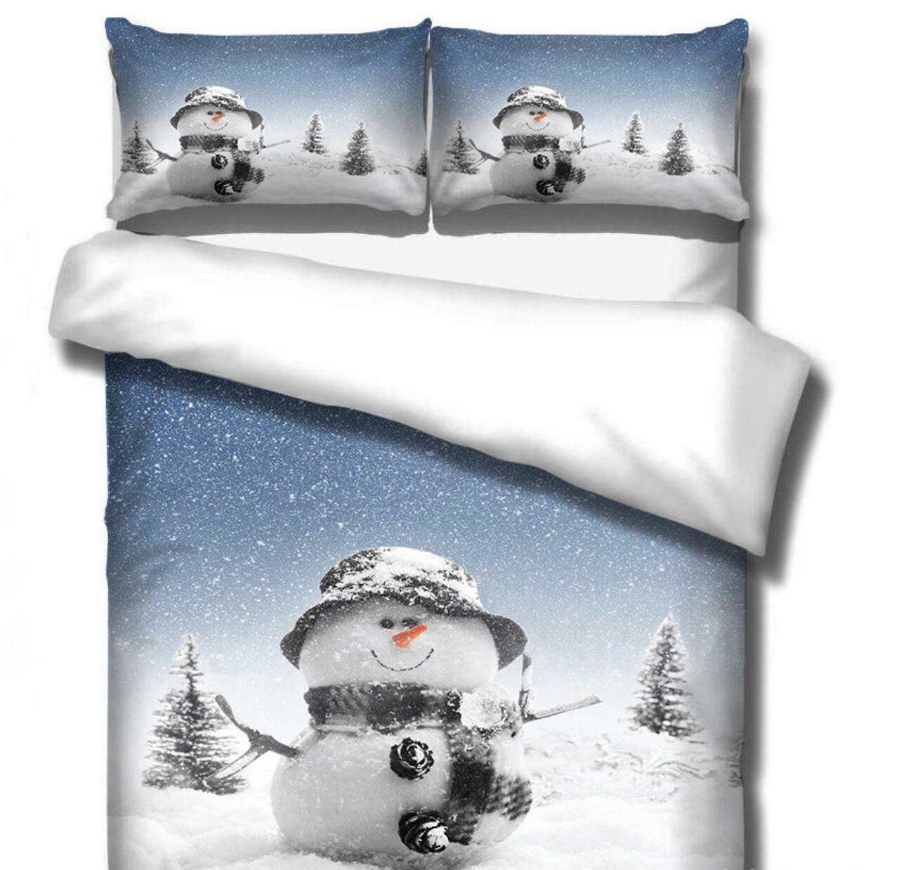 3D Snowman Hat C239 Christmas Quilt Posuwka na kołdrę Christmas Bed Zoe Nowy przyjazd
