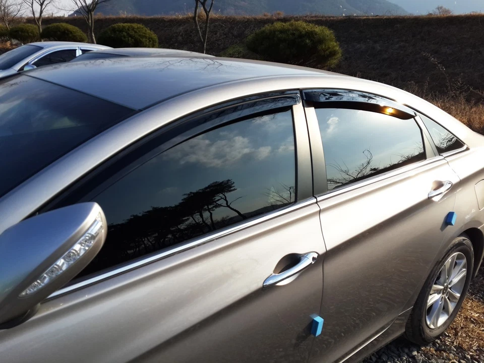 Black Smoked Door Visor Rain Vent Guard Window A117 for Hyundai SONATA 2010~2013 - Image 4 of 4