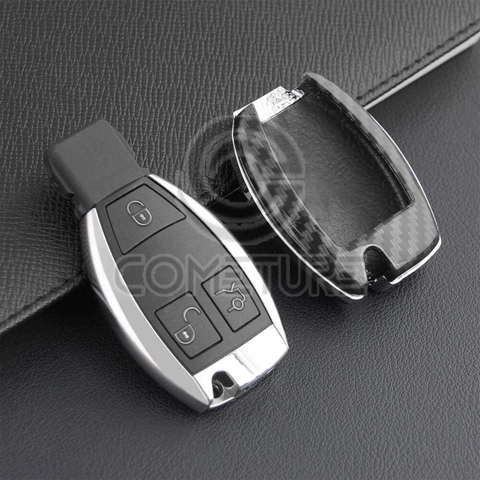Carbon Fiber Car Key Fob Chain Cover For Mercedes Benz A/B/C/E/S/G/M/V/CLA/CLS - image 4 of 4
