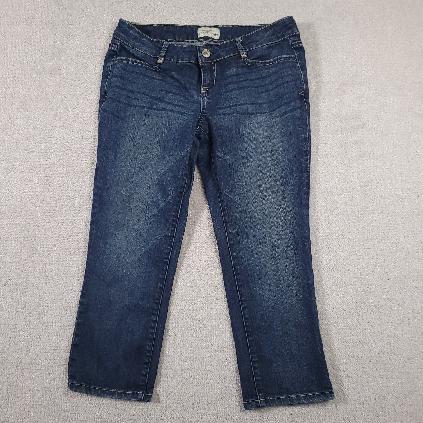 Aeropostale Capri Jeans Juniors 9/10 Low Rise Denim Stretch Back