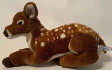 FAO Schwarz Deer Fawn Laying 19" Realistic Plush Toys R Us 2015 Stuffed Animal