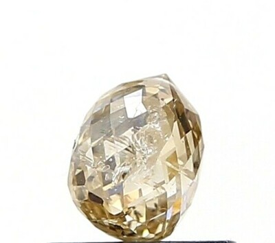 Natural Diamond Grayish Yellow Sparkling Drilled Briolette Bead  Rose Cut