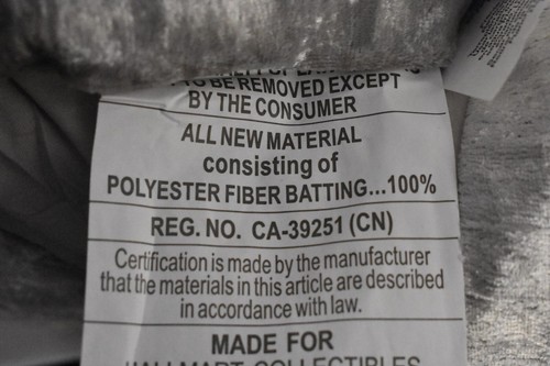 Hallmart Collectibles King/Cal King Comforter Grey 106" x 92" - Picture 2 of 6
