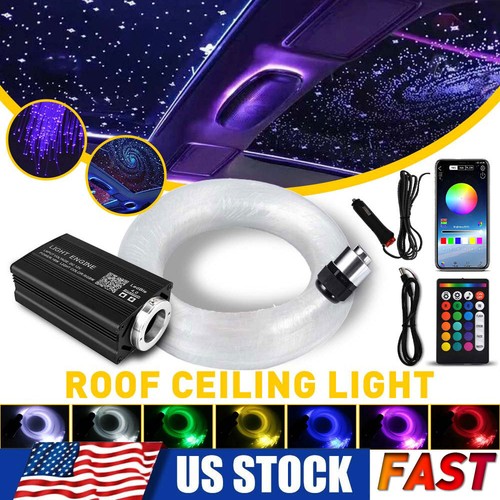 500pc Fiber Optic LED Car/Home Headliner Roof Ceiling 12W RGBW Star Light Kit US