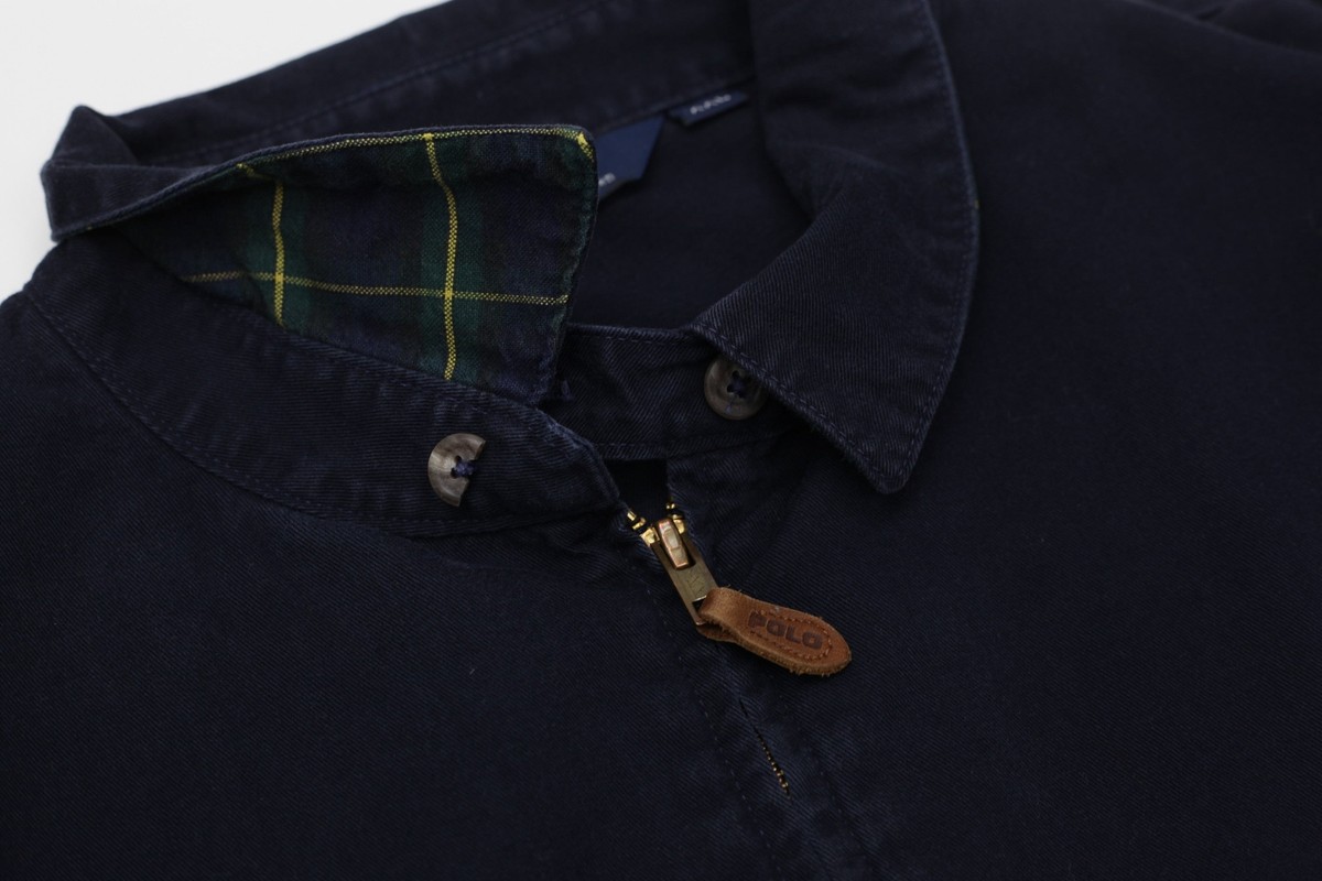 POLO RalphLauren★EURVintage・ハリントンNavy/ L Vintage 90s Navy Polo Ralph Lauren Harrington Jacket - Large