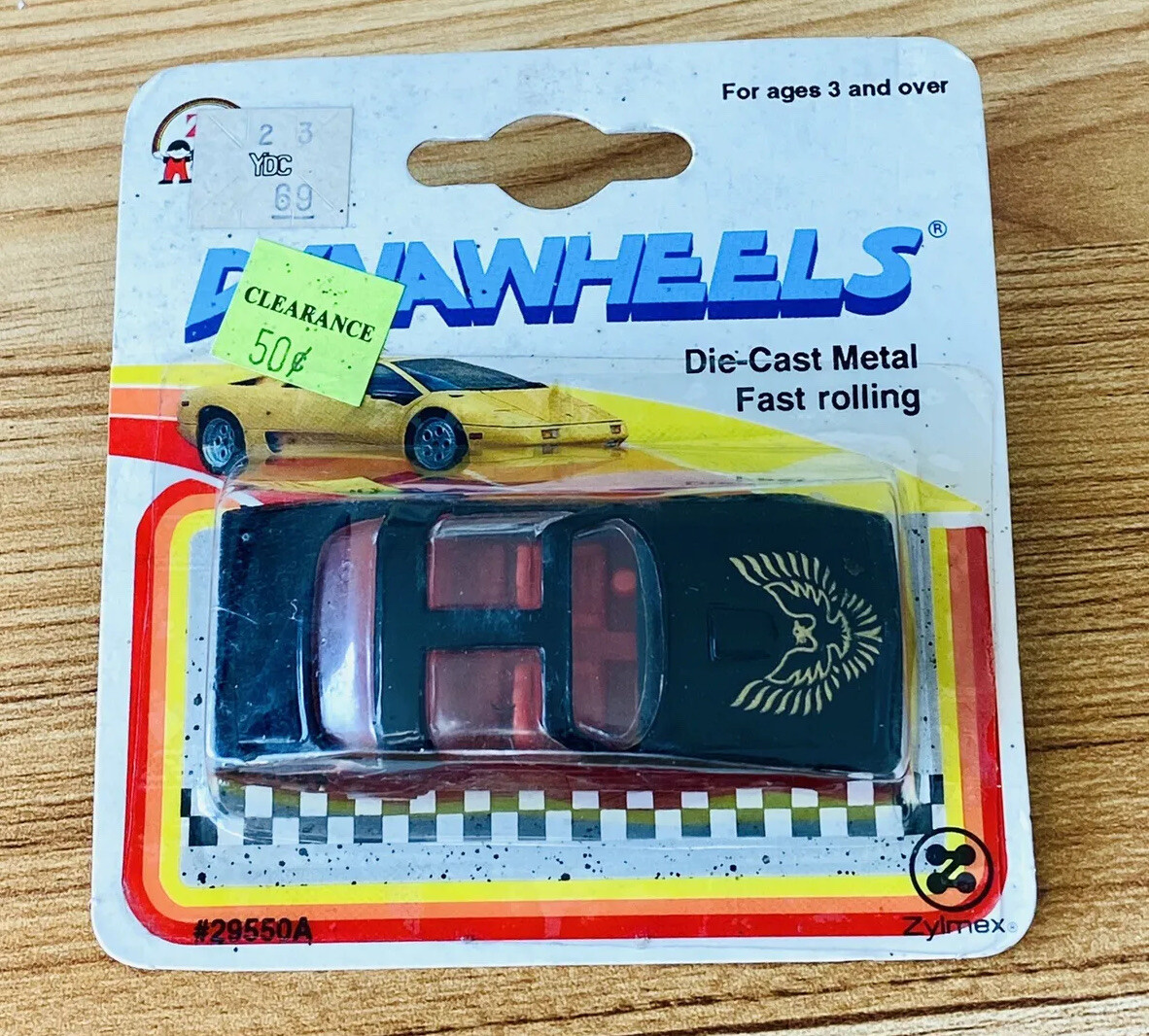 タレントカード dia Dynawheels die cast metal Zee Toys Inc. w card Pontiac Trans AM