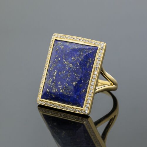 Ippolita Lapislazuli Diamant Rock Candy Cocktail Ring Größe 6,5 18K Gelbgold