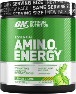 Optimum Nutrition Essential Amino Energy Lemon & Lime 270g/30 serv 11/26 +Proben