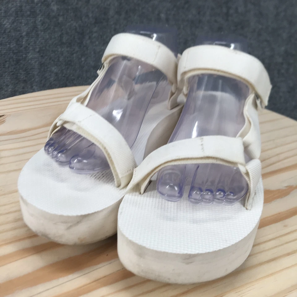 Sandalias Teva para mujer 9 formas planas universales con tiras blancas punta abierta informales SN1008844 Foto 3 de 4