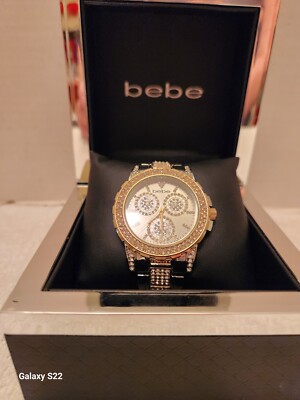 Bebe Silver Rhinestone Dial Watch Bebe Rhinestone Watch Silver - bebe main image 4