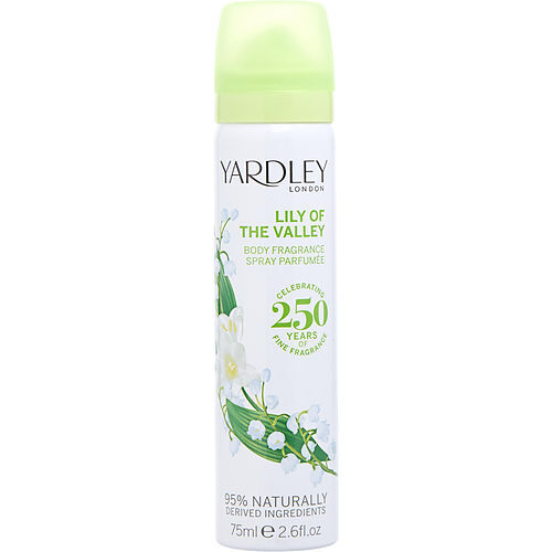 Yardley by Yardley Lily Of The Valley Body Spray 2.6 oz New Packaging