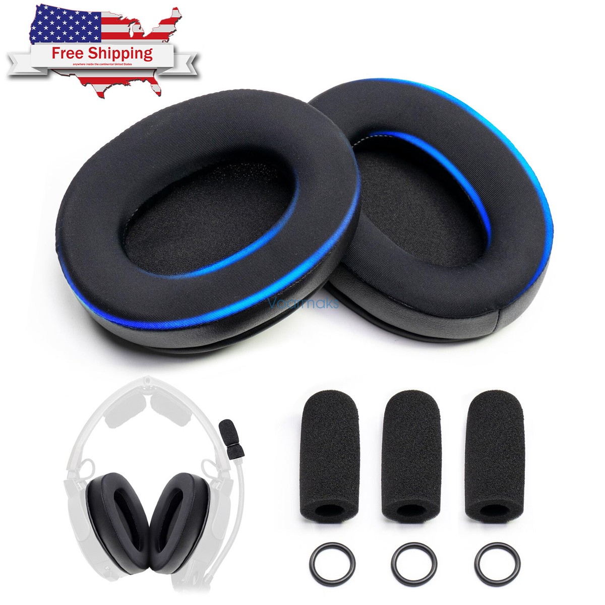 Cooling Gel Ear Pads+3 Mic Covers For BOSE A20/A10 Refresh Kit