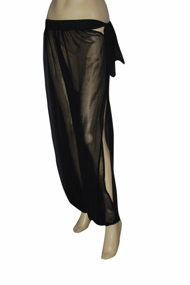 Genie костюм чистый шифоновое гарем йога брюки с боковой разрез танец живота износ - Изображение 4 из 4