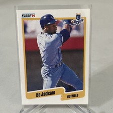 1990 Fleer 110 Bo Jackson Card Vintage MLB Baseball KC Kansas City Royals